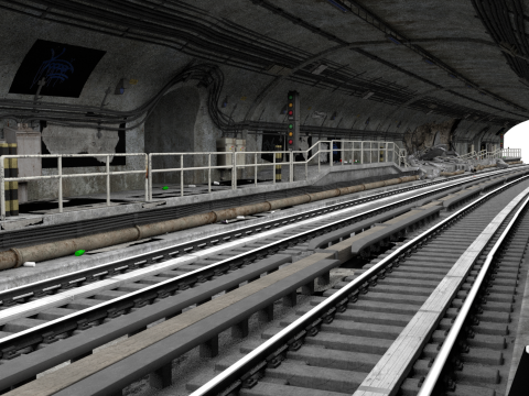 Subway tunnel 3D Model