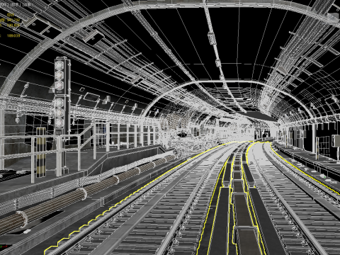 Subway tunnel 3D Model