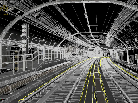 Subway tunnel 3D Model