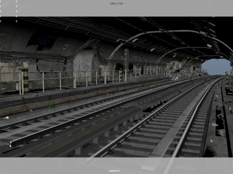 Subway tunnel 3D Model