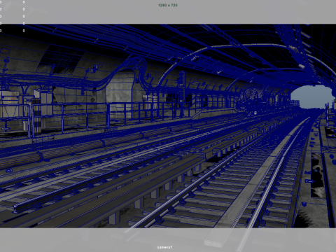Subway tunnel 3D Model