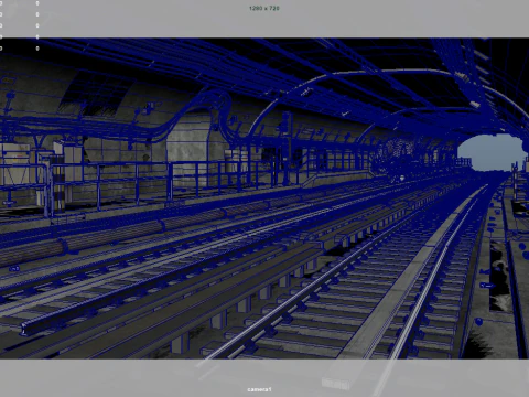 Subway tunnel 3D Model
