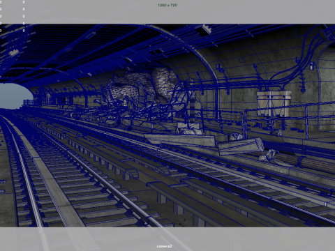 Subway tunnel 3D Model