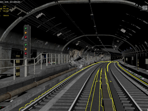 Subway tunnel 3D Model