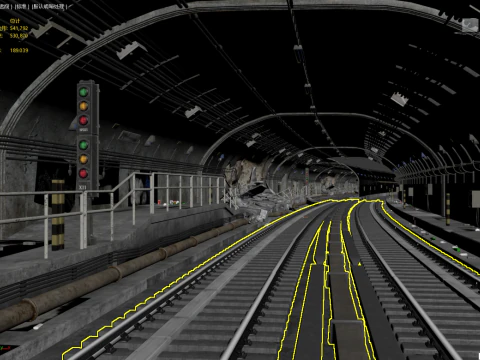 Subway tunnel 3D Model