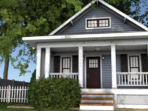 Classic Style American House 3D Model