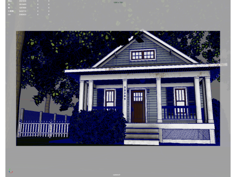 Classic Style American House 3D 모델
