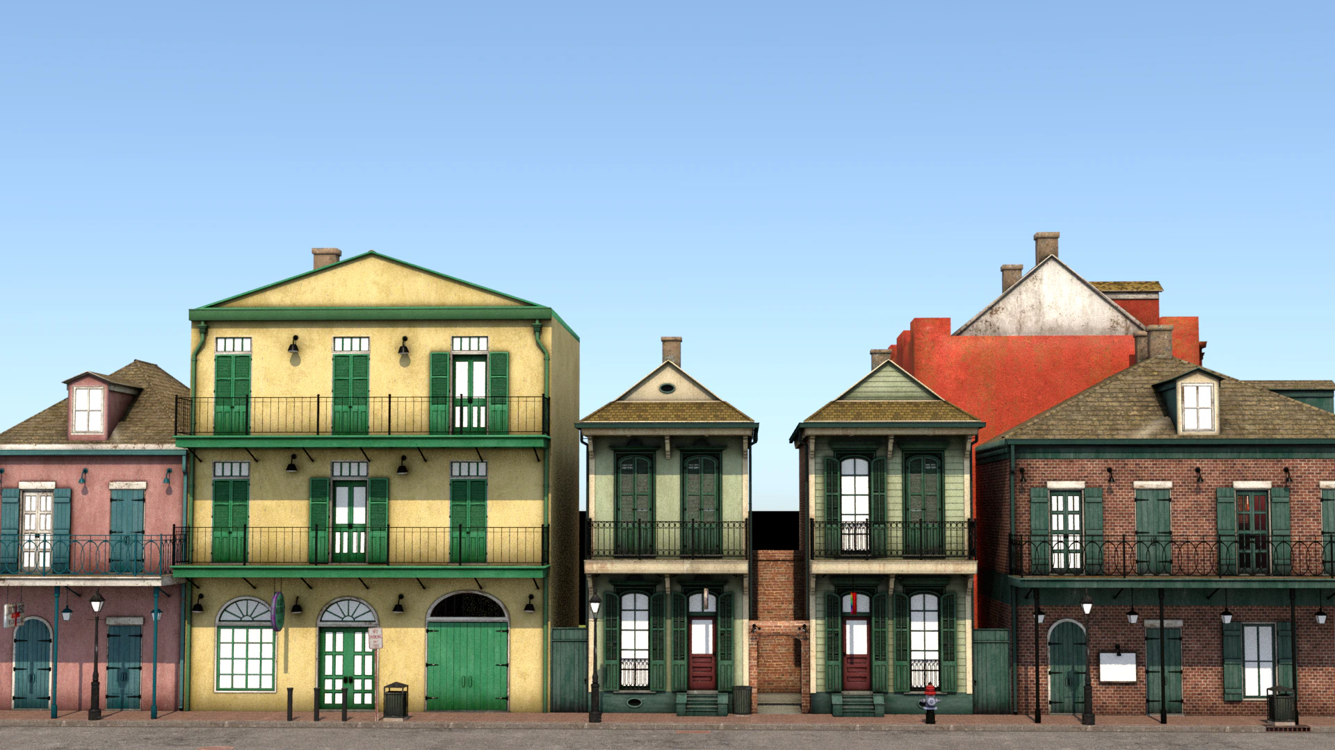 French cities 3D Model .c4d .max .obj .3ds .fbx .stl .blend 
