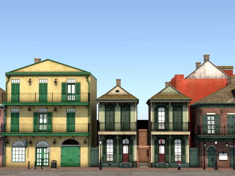 French cities 3D Model