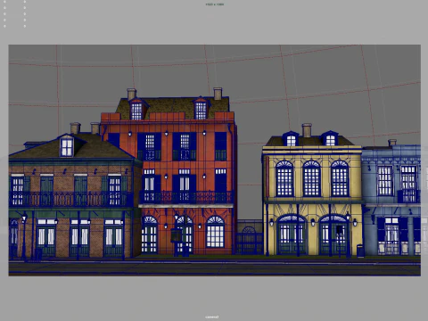 French cities 3D Model