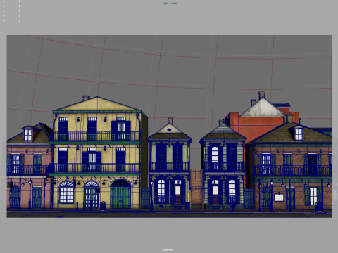 French cities 3D-Modell