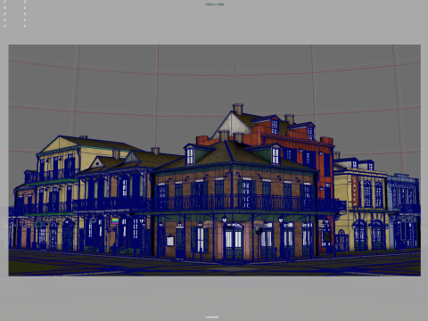 French cities 3D-Modell