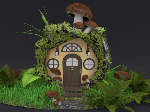 Jungle Cabin 3D Model