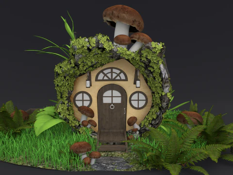 Cabana na Selva Modelo 3D
