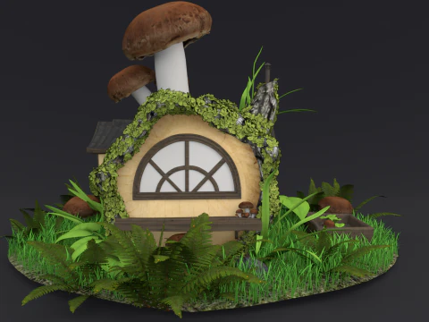 Jungle Cabin 3D Model