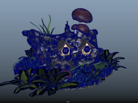 Jungle Cabin 3D Model