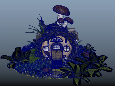 Jungle Cabin 3D Model