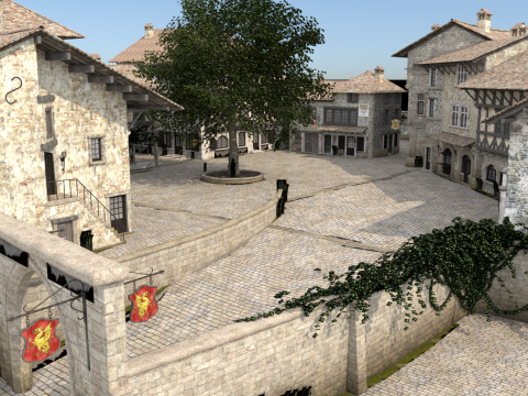 Medieval villages Model 3D
