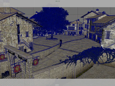 Orta&ccedil;ağ k&ouml;yleri 3D Model