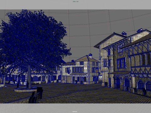 Medieval villages Model 3D