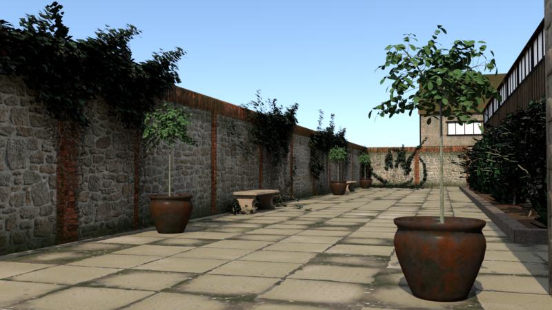 Medieval courtyard Modello 3D .c4d .max .obj .3ds .fbx .stl .blend 