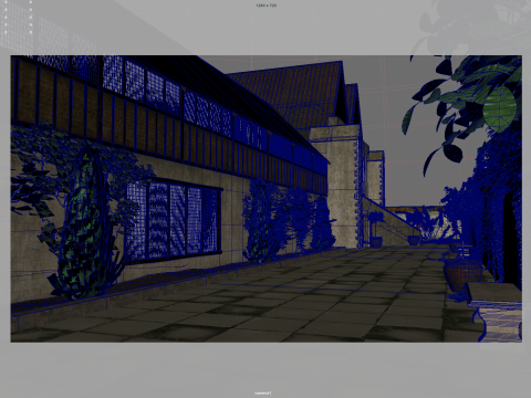 Medieval courtyard Modello 3D