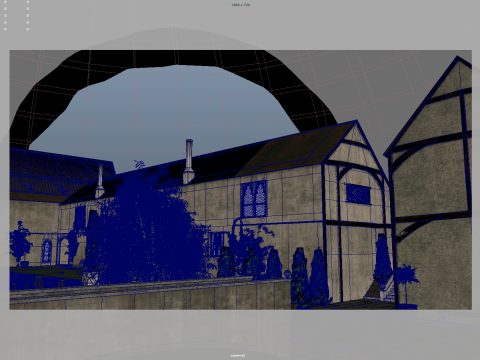 Medieval courtyard Modello 3D