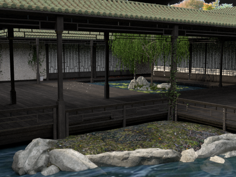 Courtyard 3D Model
