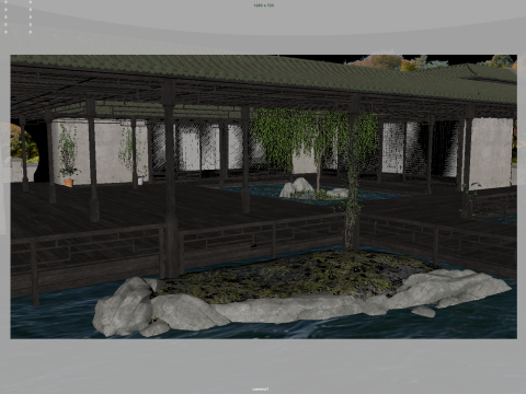 Courtyard 3D Model