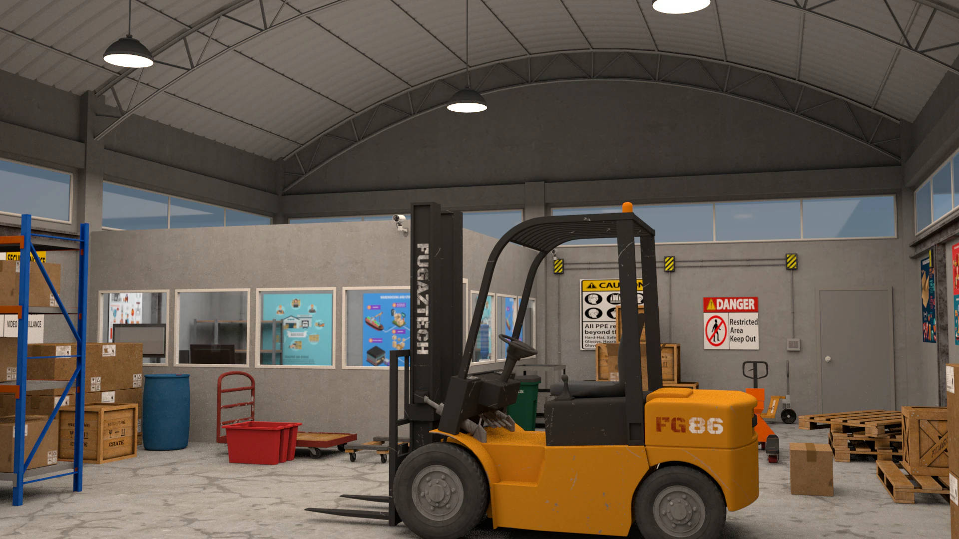 Warehouse 3D Model .c4d .max .obj .3ds .fbx .stl .blend