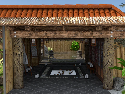 Japanse hete lente 3D Model