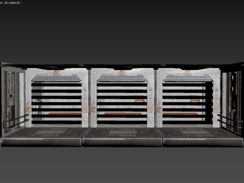 Sci-fi prison 3D मॉडल