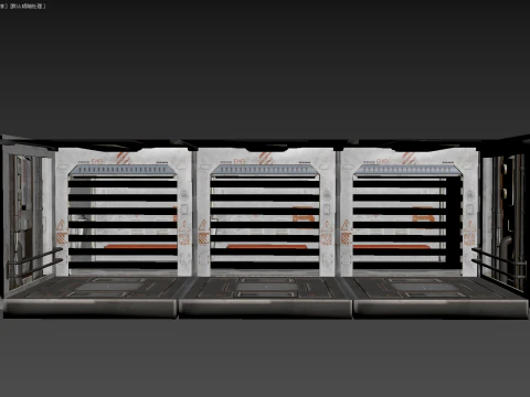 Sci-fi prison 3D Model