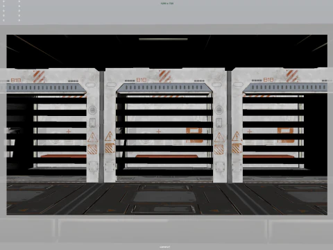 Sci-fi prison 3D Model