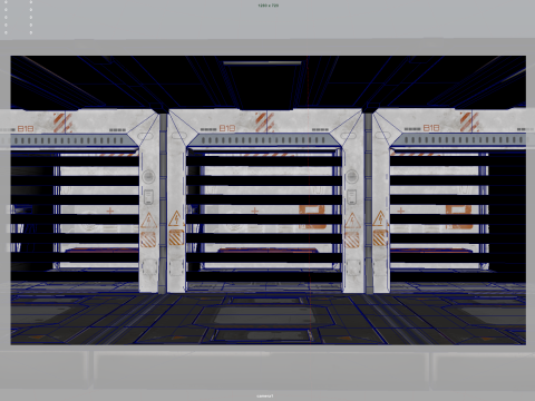 Sci-fi prison 3D मॉडल