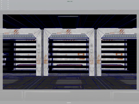 Sci-fi prison 3D Model