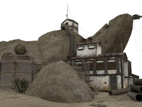 Abandoned houses 3D Model