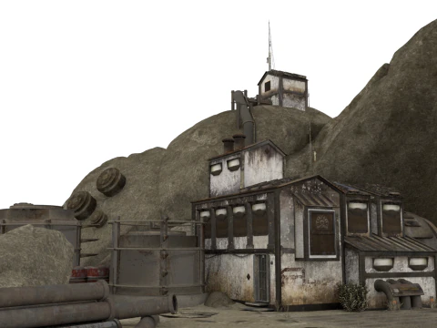 Abandoned houses 3D Model