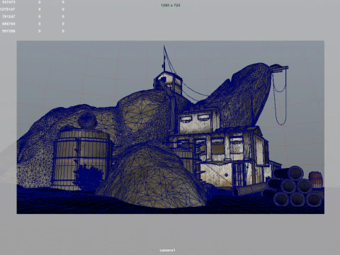 Abandoned houses 3D Model