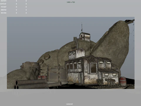Abandoned houses 3D Model
