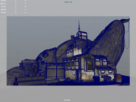 Abandoned houses 3D Model