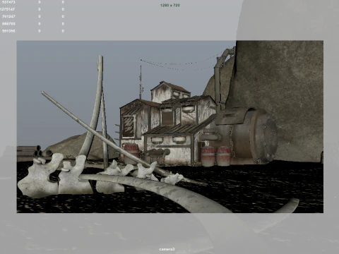 Abandoned houses 3D Model
