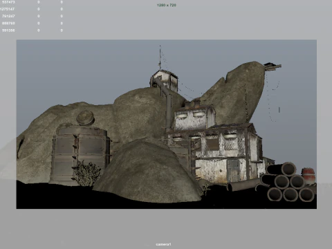 Abandoned houses 3D Model
