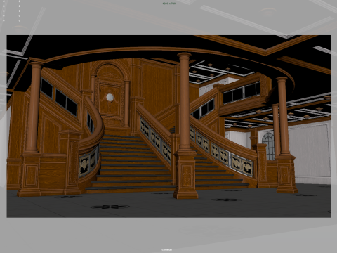 Luxury house with stairs 3D Model