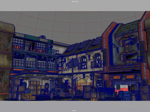 City Corner 3D Model