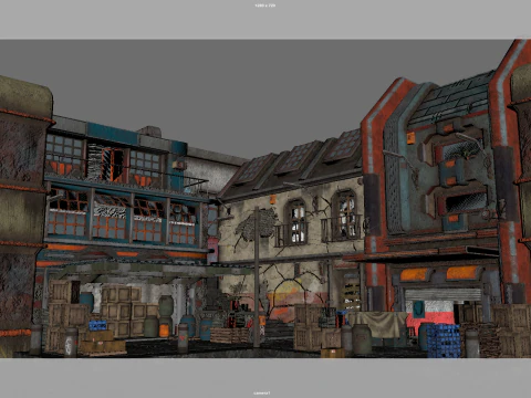 City Corner 3D Model