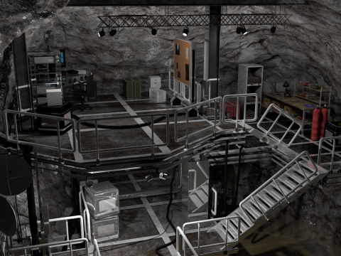 Underground fortress Modèle 3D