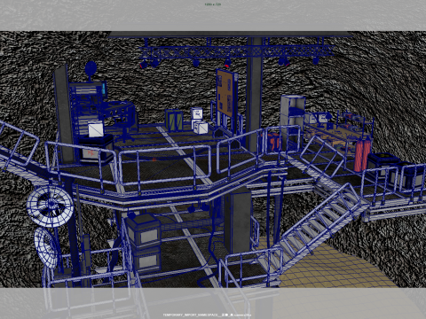 Underground fortress 3D Model