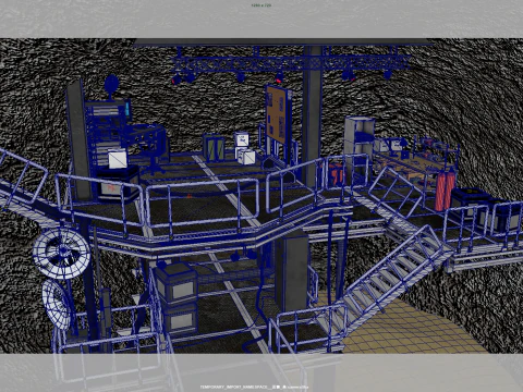 Underground fortress 3D Model