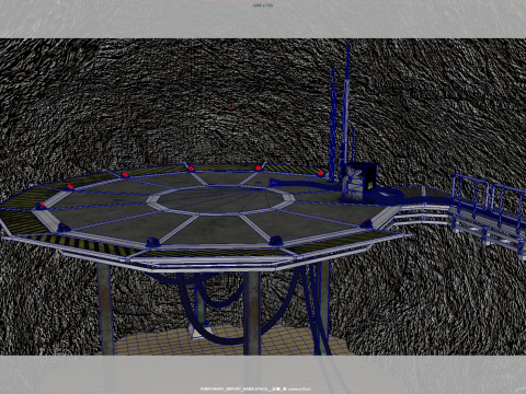 Underground fortress 3D Model